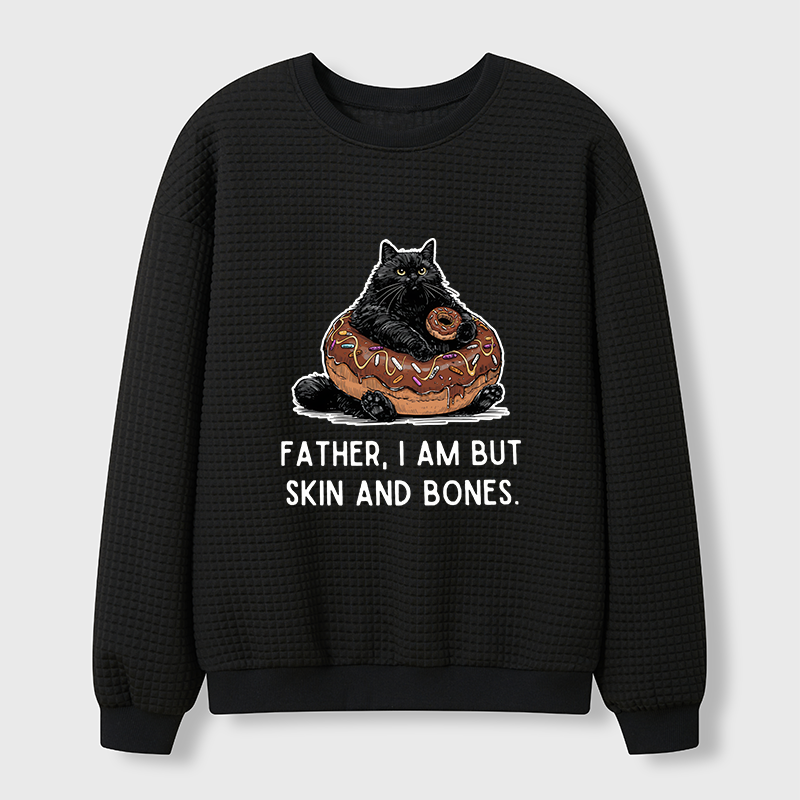 Tokyo-Tiger Fat Cat Is Begging For Food Waffle Sweatshirt