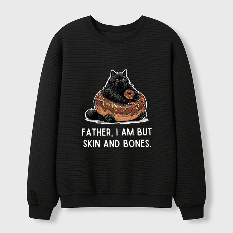 Tokyo-Tiger Fat Cat Is Begging For Food Waffle Sweatshirt