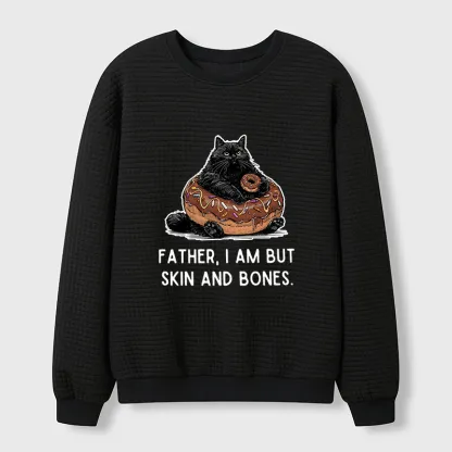 Tokyo-Tiger Fat Cat Is Begging For Food Waffle Sweatshirt