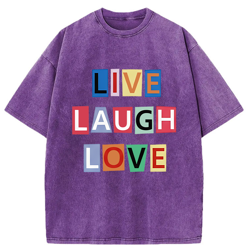 Tokyo-Tiger Live Laugh Love Washed T-Shirt