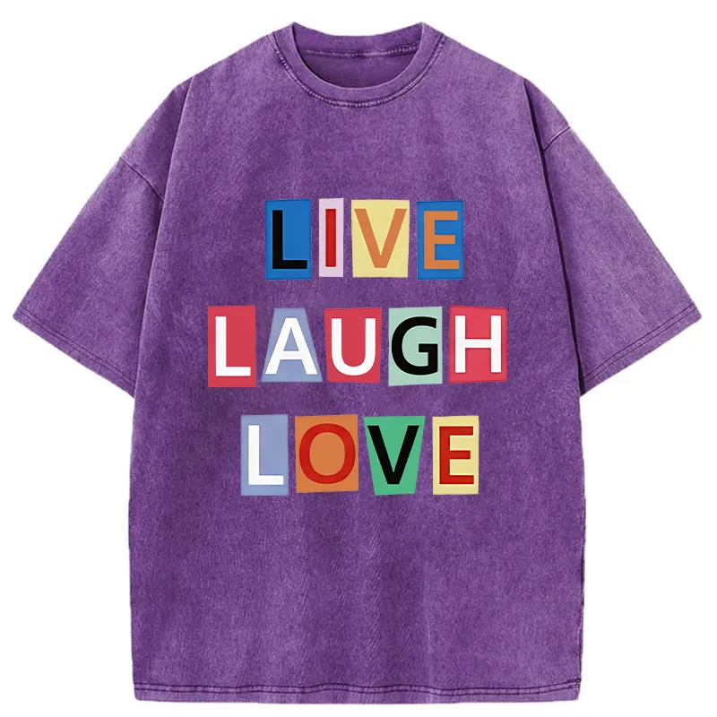 Tokyo-Tiger Live Laugh Love Washed T-Shirt
