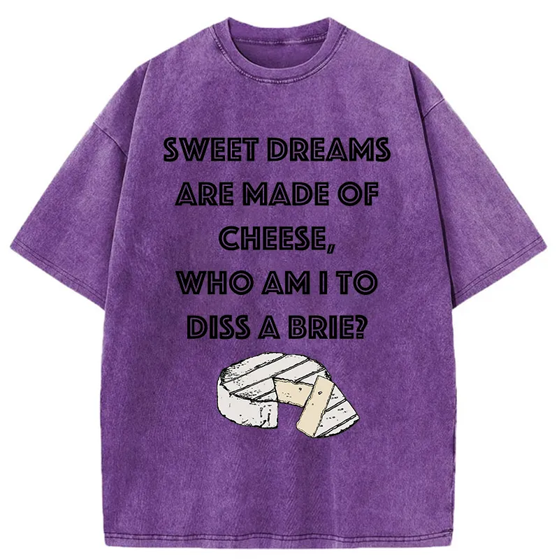 Tokyo-Tiger Funny Cheese Music Washed T-Shirt