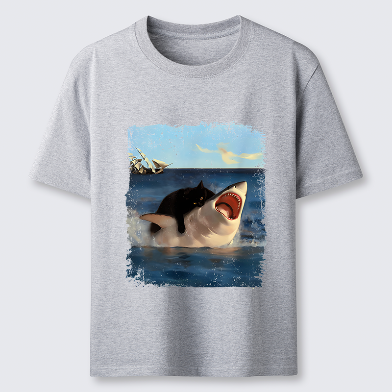 Tokyo-Tiger Cat Bites Shark Classic T-Shirt