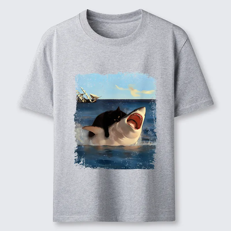 Tokyo-Tiger Cat Bites Shark Classic T-Shirt