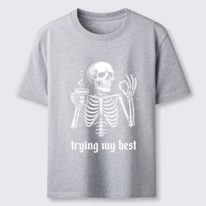 Tokyo-Tiger Skull Trying His Best Classic T-Shirt