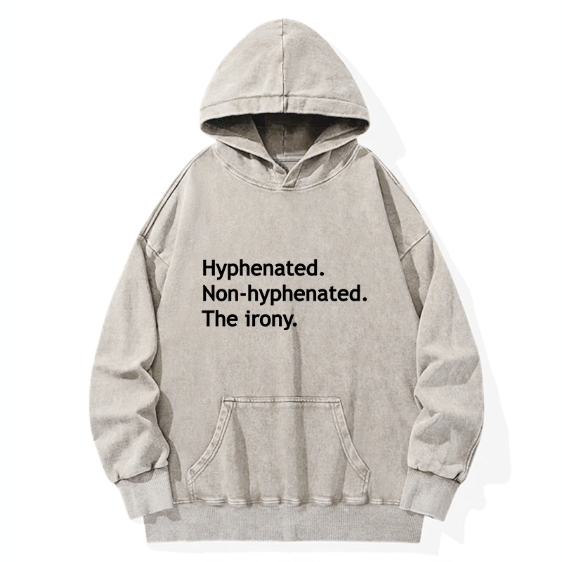 Tokyo-Tiger Hyphenated Funny Washed Hoodie