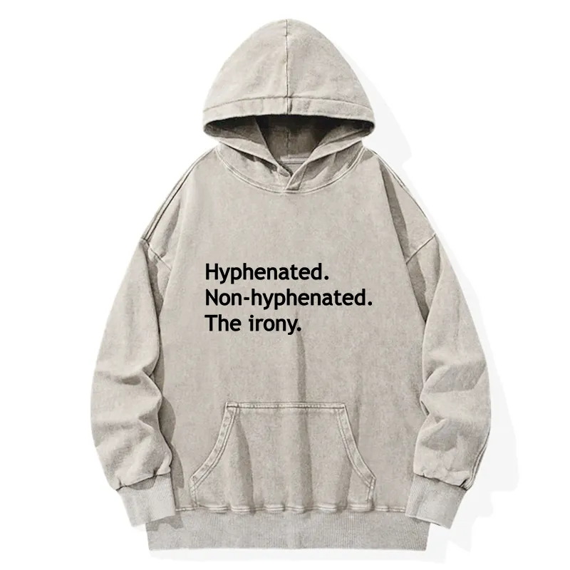 Tokyo-Tiger Hyphenated Funny Washed Hoodie