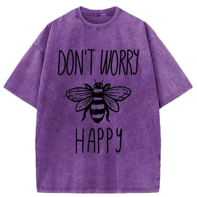 Tokyo-Tiger Don’t Worry Be Happy Washed T-Shirt
