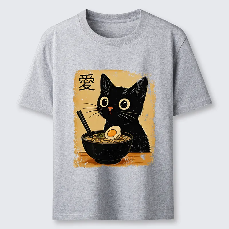 Tokyo-Tiger The Black Cat Ate Ramen Classic T-Shirt