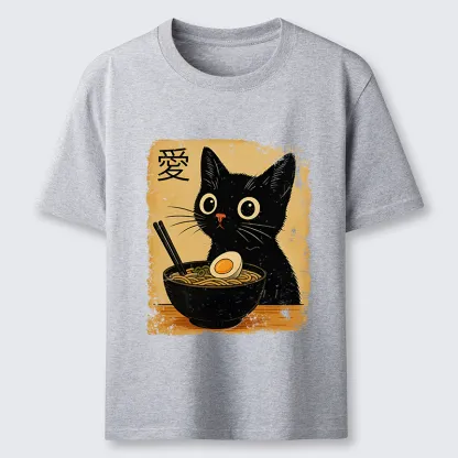 Tokyo-Tiger The Black Cat Ate Ramen Classic T-Shirt