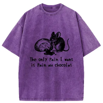 Tokyo-Tiger Chocolat Chocolate Bread Washed T-Shirt