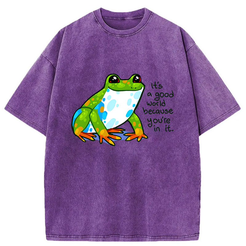 Tokyo-Tiger Smiling Frog Washed T-Shirt
