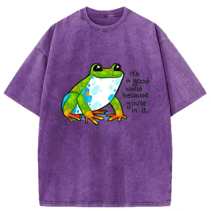 Tokyo-Tiger Smiling Frog Washed T-Shirt