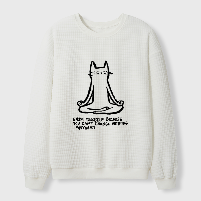 Tokyo-Tiger Can't Change, Just Chill Waffle Sweatshirt