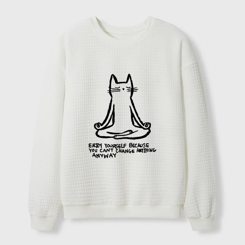 Tokyo-Tiger Can't Change, Just Chill Waffle Sweatshirt