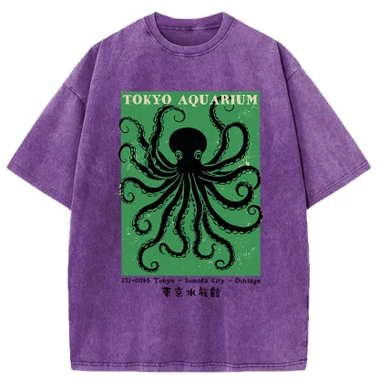 Tokyo-Tiger Tokyo Aquarium Washed T-Shirt