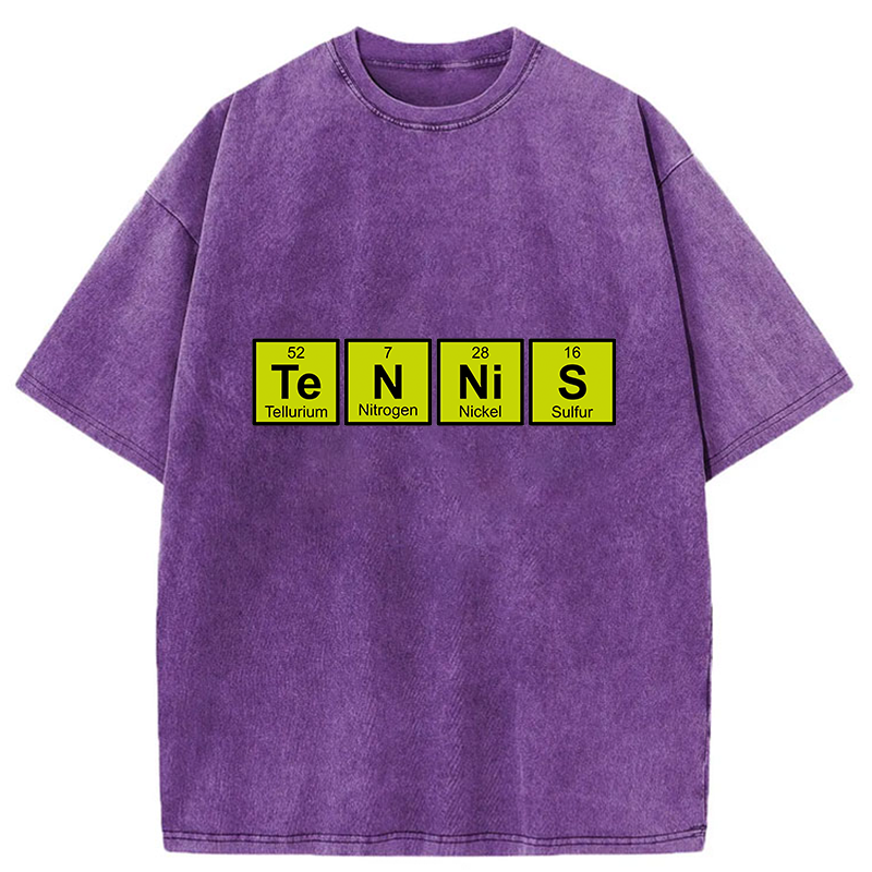 Tokyo-Tiger Tennis Periodic Table Washed T-Shirt