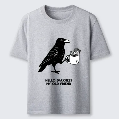 Tokyo-Tiger Crow Drinking Black Coffee Funny Classic T-Shirt