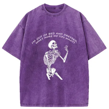 Tokyo-Tiger Skeleton Driven Mad Washed T-Shirt