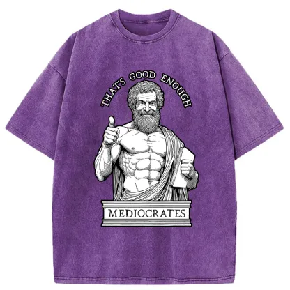 Tokyo-Tiger Humorous Ancient Philosopher Washed T-Shirt