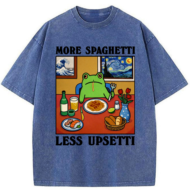 Tokyo-Tiger More Spaghetti Less Upsetti Frog Washed T-Shirt