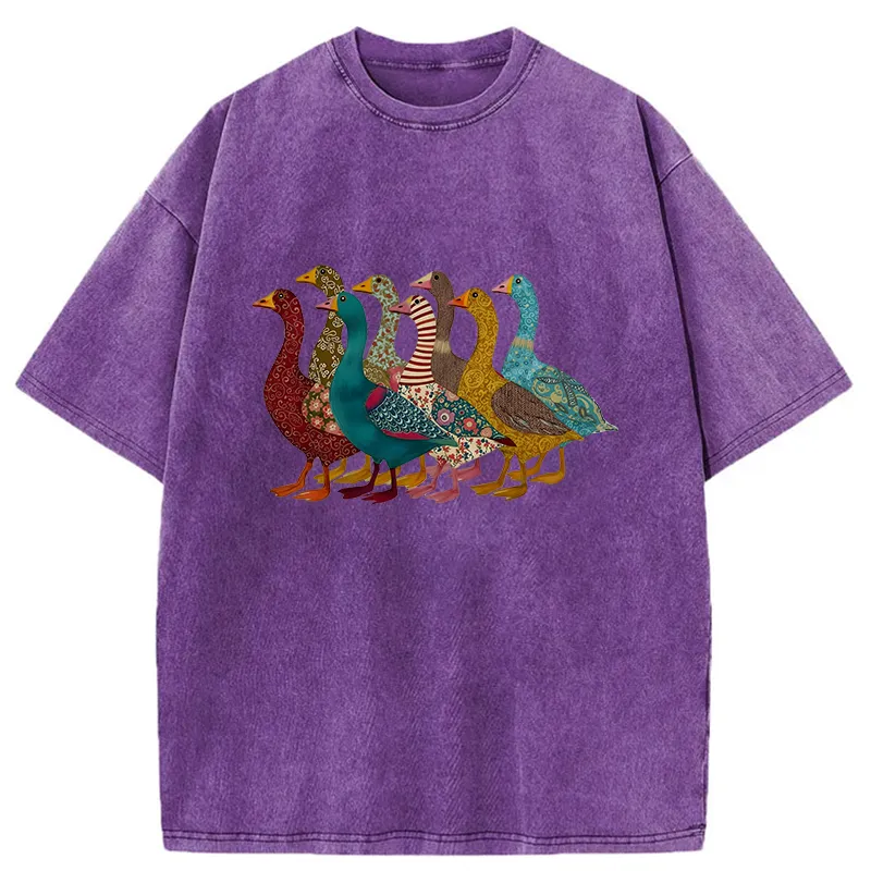 Tokyo-Tiger All Kinds Of Ducks Washed T-Shirt