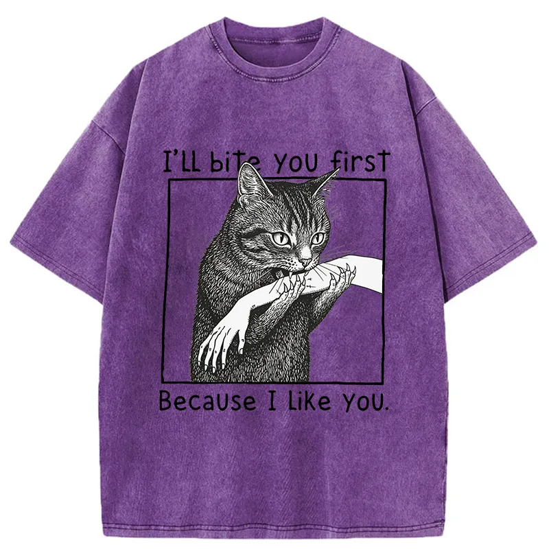 Tokyo-Tiger I Bit You Because I Love You So Much Washed T-Shirt