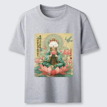 Tokyo-Tiger Lotus Whisper Cat:Calm Reflections Classic T-Shirt