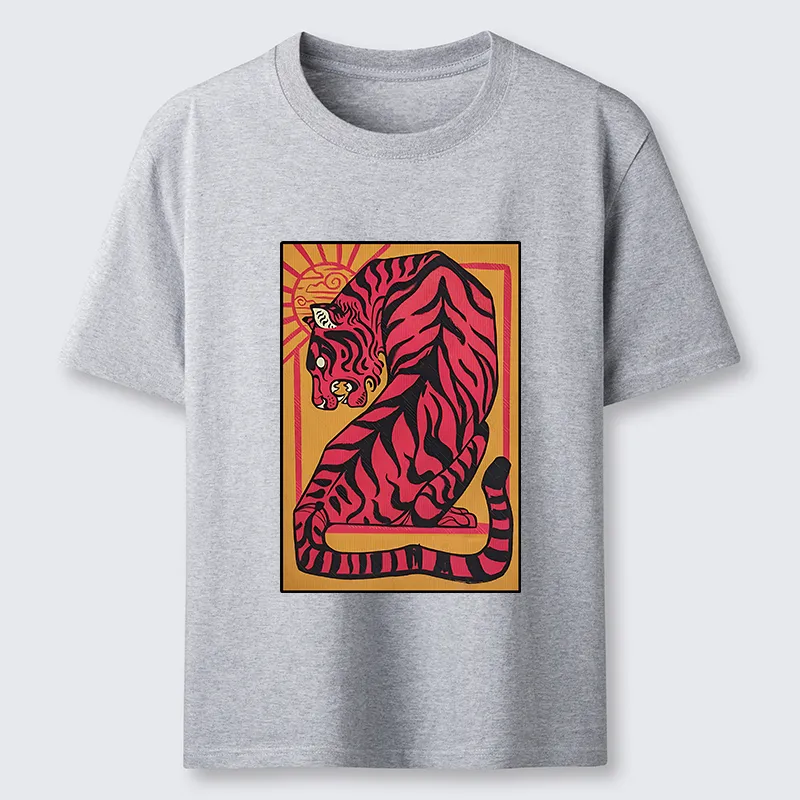 Tokyo-Tiger Powerful Tiger Woodcut Print Classic T-Shirt