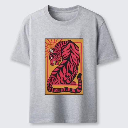 Tokyo-Tiger Powerful Tiger Woodcut Print Classic T-Shirt
