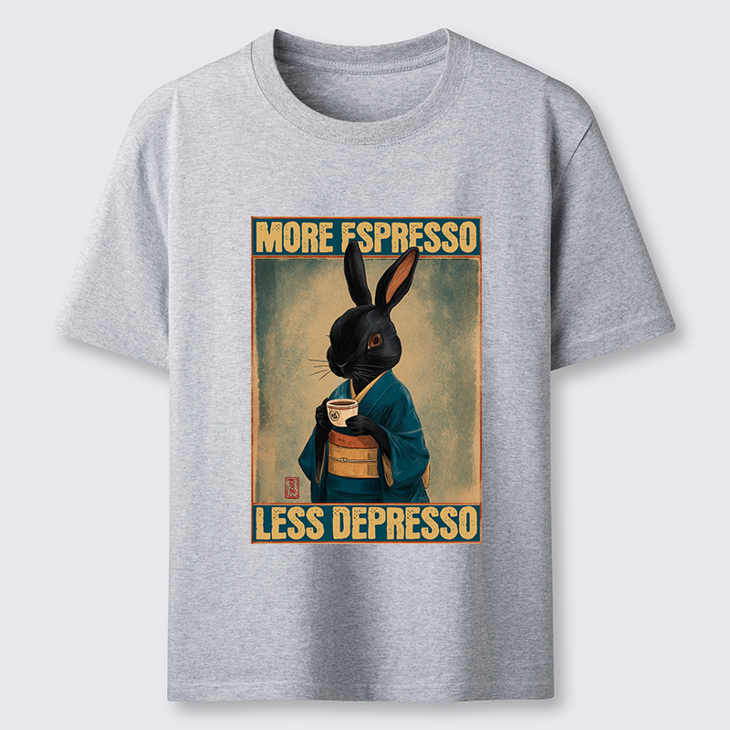 Tokyo-Tiger More Espresso Less Depresso Rabbit Classic T-Shirt