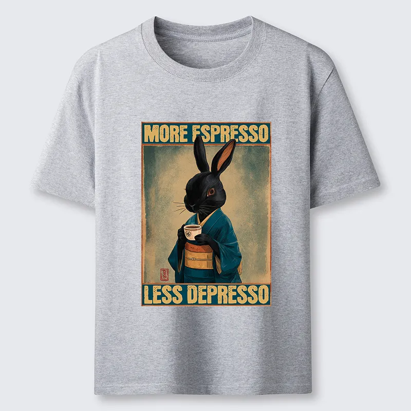 Tokyo-Tiger More Espresso Less Depresso Rabbit Classic T-Shirt