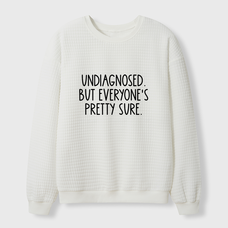 Tokyo-Tiger Self-diagnosed Illness Funny Waffle Sweatshirt