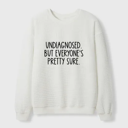 Tokyo-Tiger Self-diagnosed Illness Funny Waffle Sweatshirt