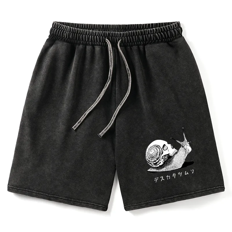 Tokyo-Tiger Death Snail Manga Washed Shorts