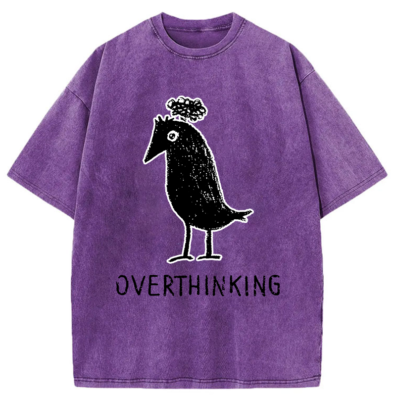 Tokyo-Tiger Overthinking Crow Washed T-Shirt