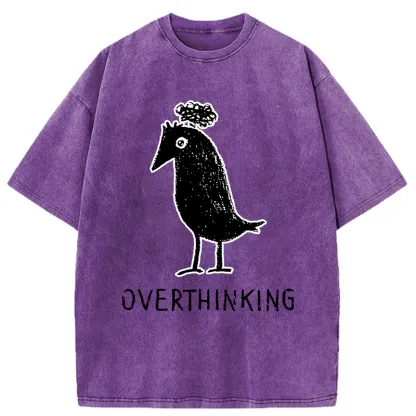 Tokyo-Tiger Overthinking Crow Washed T-Shirt