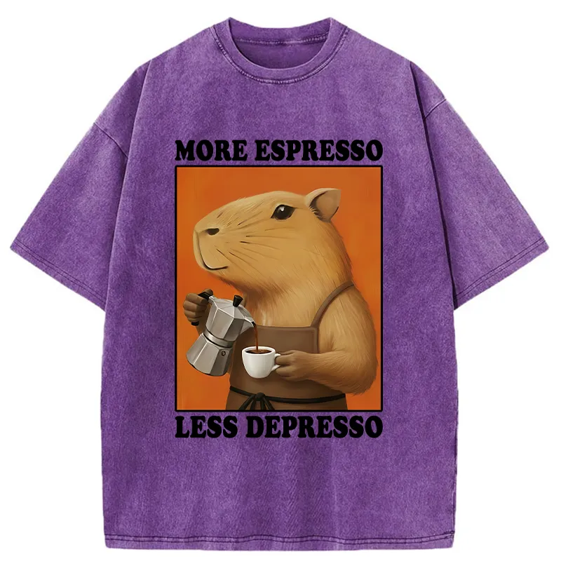 Tokyo-Tiger Capybar Barista Washed T-Shirt