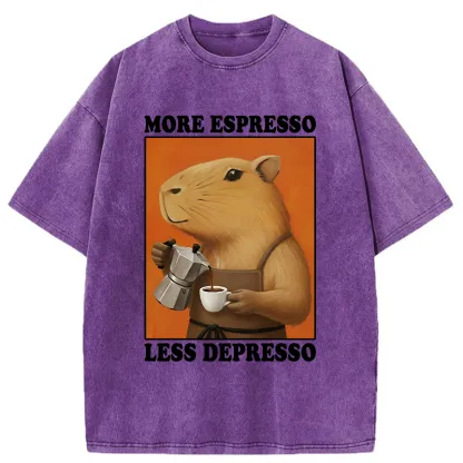 Tokyo-Tiger Capybar Barista Washed T-Shirt