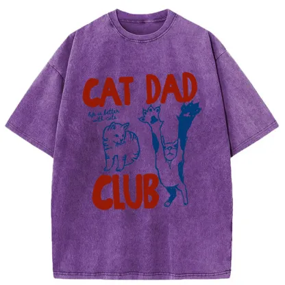 Tokyo-Tiger Cat Dad's Special Washed T-Shirt