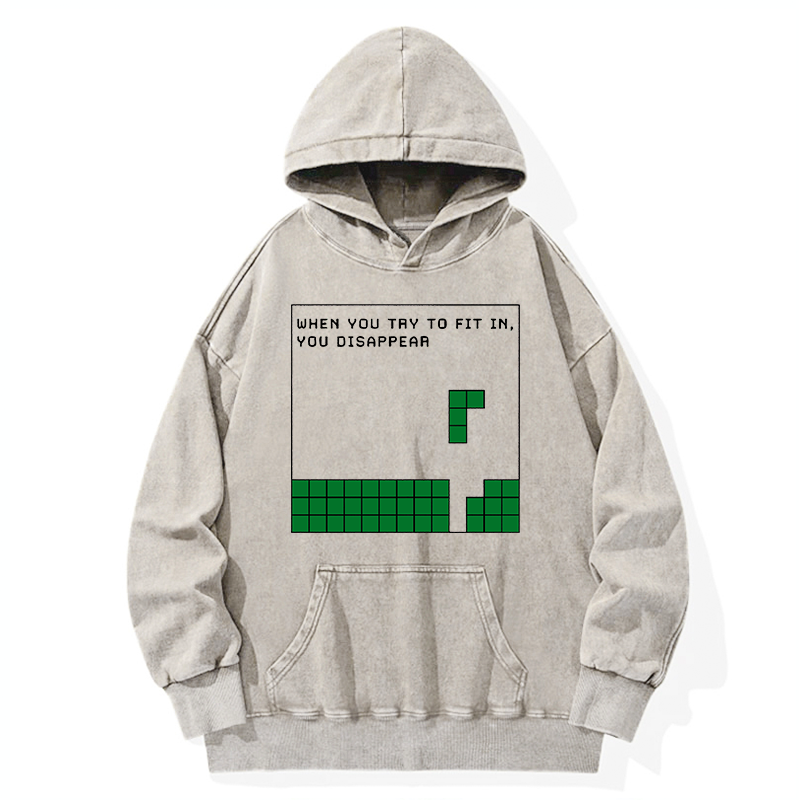 Tokyo-Tiger Be Your Unique Self Washed Hoodie