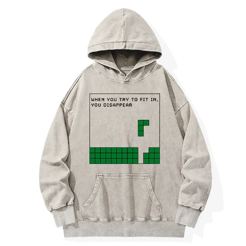 Tokyo-Tiger Be Your Unique Self Washed Hoodie