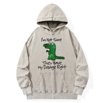 Tokyo-Tiger Dinosaur Meme Sarcastic Ironic Washed Hoodie