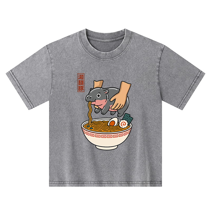 Tokyo-Tiger Noodles Got Me Kids Washed T-Shirt