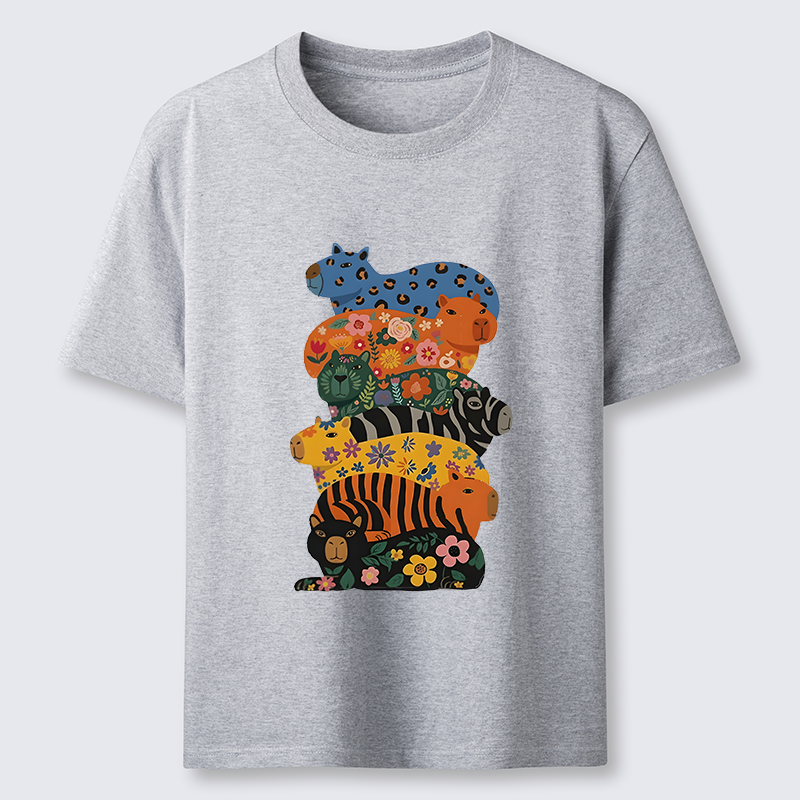Tokyo-Tiger Cute Colorful Capybaras Classic T-Shirt