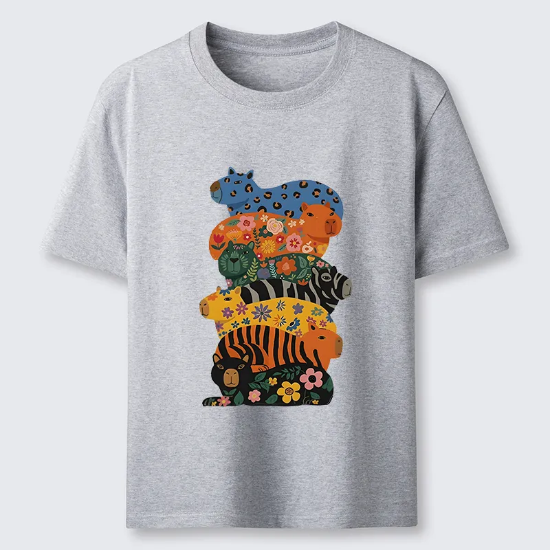 Tokyo-Tiger Cute Colorful Capybaras Classic T-Shirt