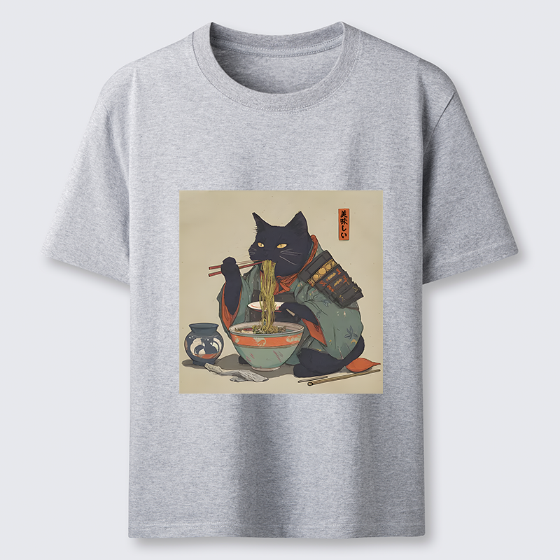 Tokyo-Tiger Cat Warrior Eating Ramen Classic T-Shirt