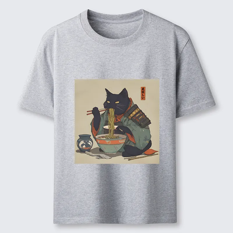 Tokyo-Tiger Cat Warrior Eating Ramen Classic T-Shirt