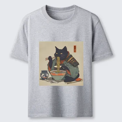 Tokyo-Tiger Cat Warrior Eating Ramen Classic T-Shirt