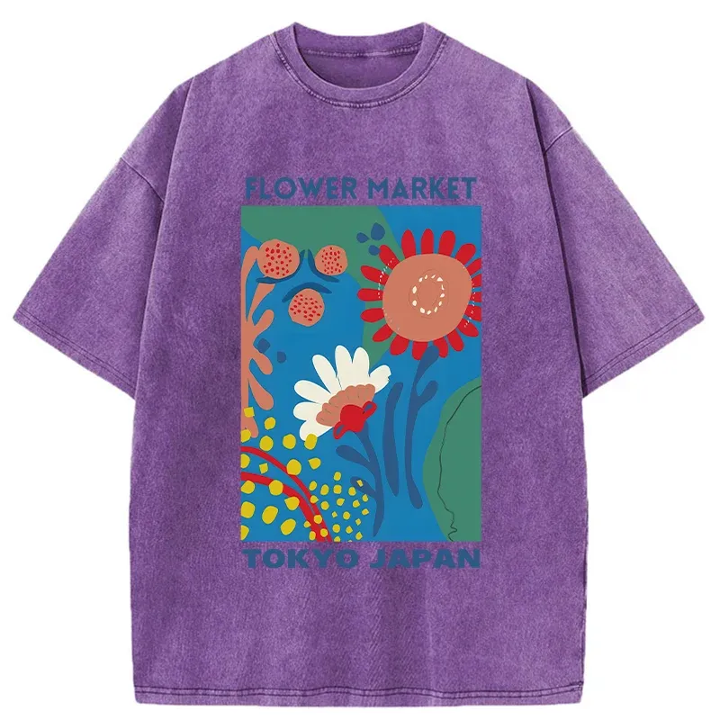 Tokyo-Tiger Tokyo Flower Market Washed T-Shirt